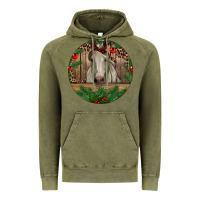 Vintage Olive Christmas Horse Vintage Hoodie - RanaPortraitStore