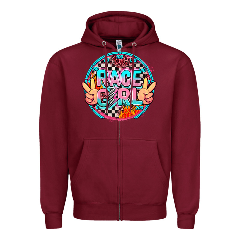 Race Girl With Leopard And Peace Hand Zipper Hoodie by AdoDesignShop | Teevron