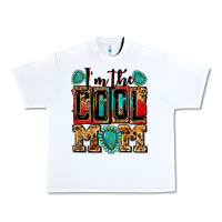 White i'm the cool mom Urban Heavy Tee - Zillion Design Studio