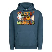 Pigment Midnight Navy halloween lets go ghouls Urban Hoodie - BarkalooDesign