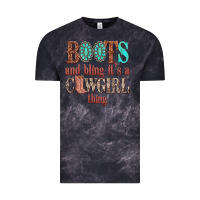 Cloud Black boots and bling its a cowgirl thing Vintage Tee - texasbilliewilder