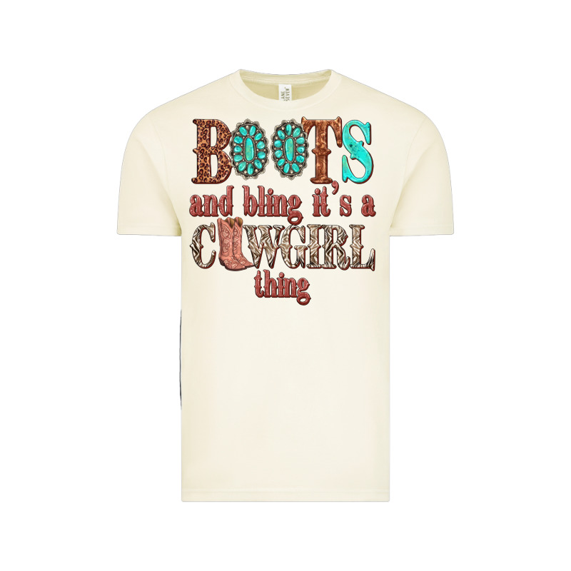 Boots And Bling Its A Cowgirl Thing Vintage Tee by texasbilliewilder | Teevron