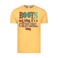 Vintage Mustard boots and bling its a cowgirl thing Vintage Tee - texasbilliewilder