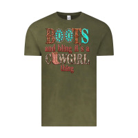 Vintage Olive boots and bling its a cowgirl thing Vintage Tee - texasbilliewilder
