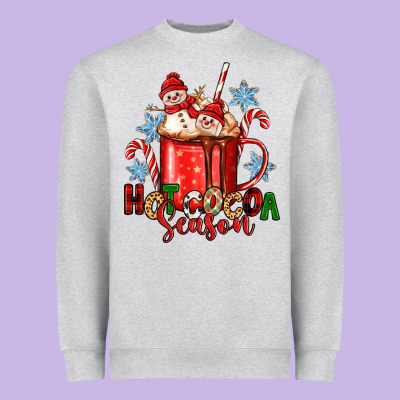 Hot Cocoa  Season Heavyweight Sweatshirt Designed By Zillion Design Studio