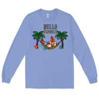 Colony Blue hello summer Long Sleeve Tee - CowhideDigitalArt