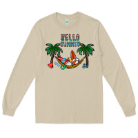 Mushroom hello summer Long Sleeve Tee - CowhideDigitalArt