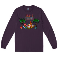 Plum hello summer Long Sleeve Tee - CowhideDigitalArt