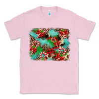 Bubblegum Pink Christmas Plaid Turquoise Glitter Cowhide Classic Tee - FaDigitalArtStudio
