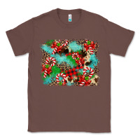 Chestnut Christmas Plaid Turquoise Glitter Cowhide Classic Tee - FaDigitalArtStudio
