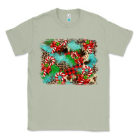 Matcha Christmas Plaid Turquoise Glitter Cowhide Classic Tee - FaDigitalArtStudio