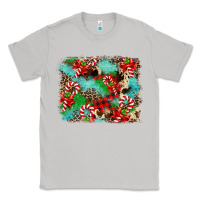 Moon Dust Christmas Plaid Turquoise Glitter Cowhide Classic Tee - FaDigitalArtStudio