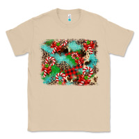 Mushroom Christmas Plaid Turquoise Glitter Cowhide Classic Tee - FaDigitalArtStudio