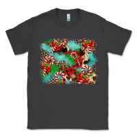 Smoke Christmas Plaid Turquoise Glitter Cowhide Classic Tee - FaDigitalArtStudio