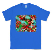 True Royal Christmas Plaid Turquoise Glitter Cowhide Classic Tee - FaDigitalArtStudio