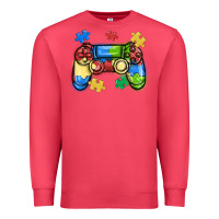 Cardinal autism awareness video game controller Premium Sweatshirt - MaliasSmallBusiness
