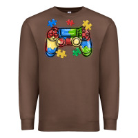 Chestnut autism awareness video game controller Premium Sweatshirt - MaliasSmallBusiness