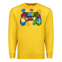Lemon autism awareness video game controller Premium Sweatshirt - MaliasSmallBusiness