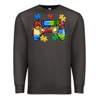 Smoke autism awareness video game controller Premium Sweatshirt - MaliasSmallBusiness