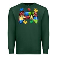 Sports Green autism awareness video game controller Premium Sweatshirt - MaliasSmallBusiness