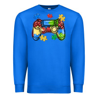 True Royal autism awareness video game controller Premium Sweatshirt - MaliasSmallBusiness