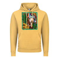 Vintage Mustard Western Christmas Cow Vintage Hoodie - RanaPortraitStore