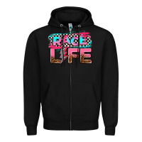 Black race life Zipper Hoodie - AdoDesignShop