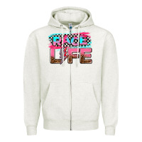 Oatmeal Heather race life Zipper Hoodie - AdoDesignShop