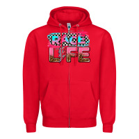 Red race life Zipper Hoodie - AdoDesignShop
