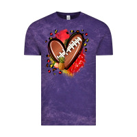 Cloud Purple fruits and football heart Vintage Tee - Zillion Design Studio