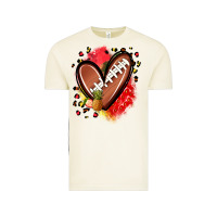 Fruits And Football Heart Vintage Tee | Teevron