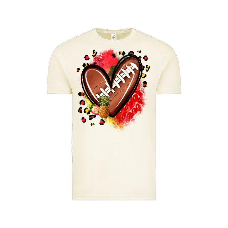 Fruits And Football Heart Vintage Tee by Zillion Design Studio | Teevron