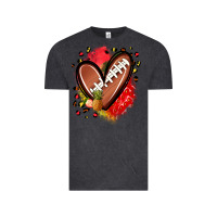 Vintage Black fruits and football heart Vintage Tee - Zillion Design Studio