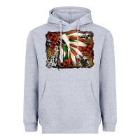 Heather Grey indian headdress christmas Heavyweight Hoodie - Jasminsmagicworld