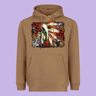 Indian Headdress Christmas Heavyweight Hoodie Designed By Jasminsmagicworld