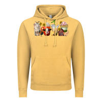 Vintage Mustard farm animals coffee cups Vintage Hoodie - texasbilliewilder