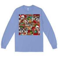 Colony Blue christmas pig  aztec Long Sleeve Tee - FaDigitalArtStudio