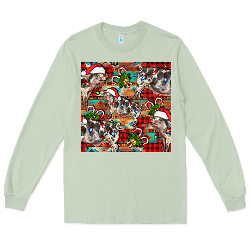 Christmas Pig  Aztec Long Sleeve Tee by FaDigitalArtStudio | Teevron