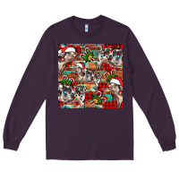 Plum christmas pig  aztec Long Sleeve Tee - FaDigitalArtStudio