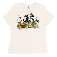 Bone easter cows with chicks Ladies Tee - AdoDesignShop