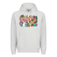 Dove Grey Happy Easter Premium Hoodie - NancyCooperArtShop