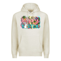 Oatmeal Heather Happy Easter Premium Hoodie - NancyCooperArtShop