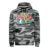 Slate Camo Happy Easter Premium Hoodie - NancyCooperArtShop