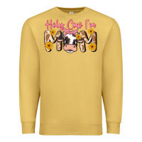 Antique Gold holy cow i'm mom Premium Sweatshirt - MaliasSmallBusiness