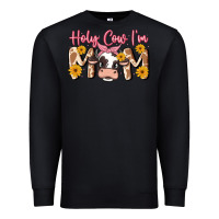 Black holy cow i'm mom Premium Sweatshirt - MaliasSmallBusiness