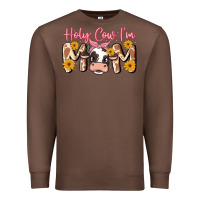 Chestnut holy cow i'm mom Premium Sweatshirt - MaliasSmallBusiness