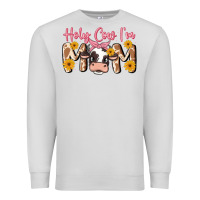 Dove Grey holy cow i'm mom Premium Sweatshirt - MaliasSmallBusiness