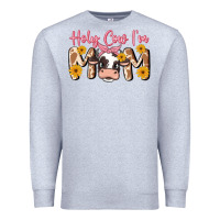 Heather Grey holy cow i'm mom Premium Sweatshirt - MaliasSmallBusiness