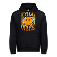 Black fall vibes smiley face Urban Hoodie - BarkalooDesign
