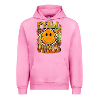 Fuchsia Pink fall vibes smiley face Urban Hoodie - BarkalooDesign